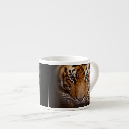 Wild Tiger Face Espresso Coffee Mok (Voorkant rechts)