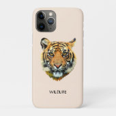 Wild Tiger Face on Light Beige Case-Mate iPhone Case (Achterkant)