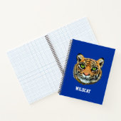 Wild Tiger Face op Blue Notitieboek (Binnen)