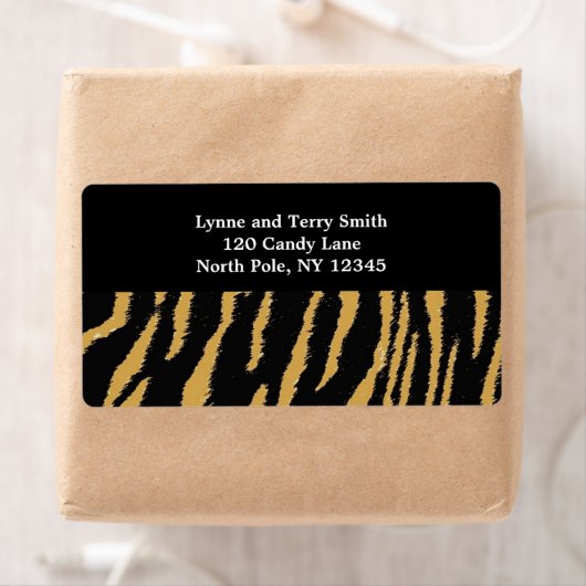 Wild Tiger Fur Pattern Etiket (Insitu)