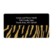 Wild Tiger Fur Pattern Etiket (Voorkant)