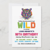Wild Tiger, Invitation de fête d'anniversaire (Devant)
