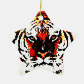 Wild Tiger Keramisch Ornament (Voorkant)