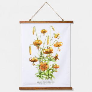 Wild Tiger Lilies Floral Botanical Art Hangend Wandkleed