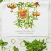 Wild Tiger Lilies Theedoek (Gevouwen)