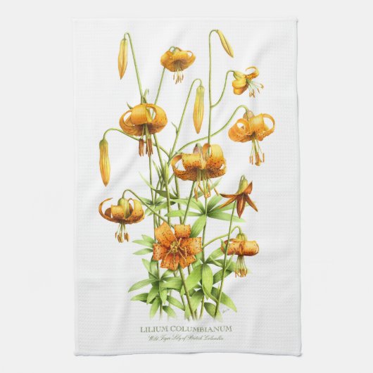 Wild Tiger Lilies Theedoek (Verticaal)