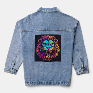 "Wild Tiger Majesty - Dazzling Denim Jacket"