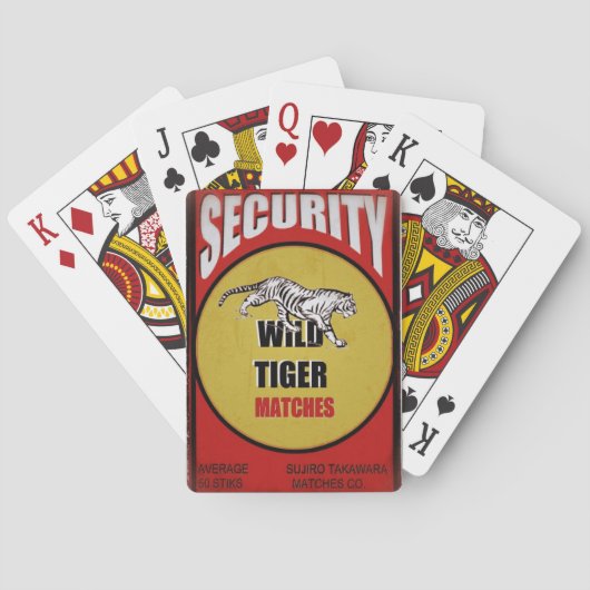 Wild Tiger Matches Speelkaarten (Achterkant)