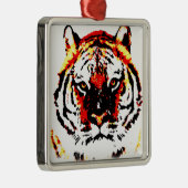 Wild Tiger Metalen Ornament (Rechts)