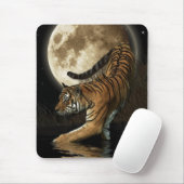 WILD TIGER & MOON Mousepad Muismat (Met muis)
