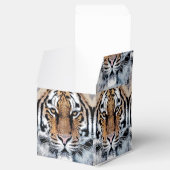 Wild Tiger Portret Grafische persstijl Bedankdoosjes (Geopend)