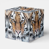 Wild Tiger Portret Grafische persstijl Bedankdoosjes (Achterkant)