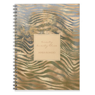 Wild Tiger Print Oerwoud Safari Modern Gold Notitieboek