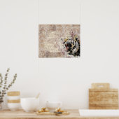 Wild Tiger Safari Jungle Artwork Photo Poster (Cuisine)