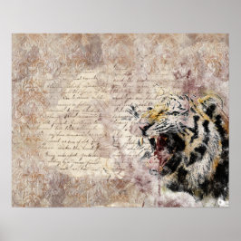 Wild Tiger Safari Oerwoud Kunstwerk Foto Poster