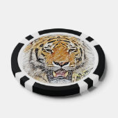 Wild Tiger Sketch - Safari Thema Pokerchips (Enkel)