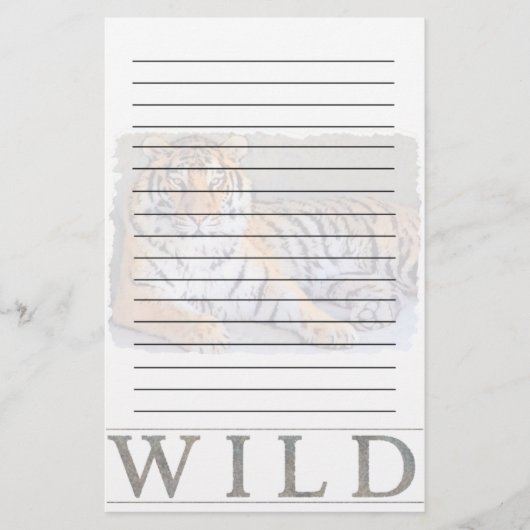 Wild Tiger Stationery Briefpapier (Voorkant)