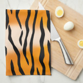 Wild Tiger Stripes Pattern Theedoek (Quarter Fold)