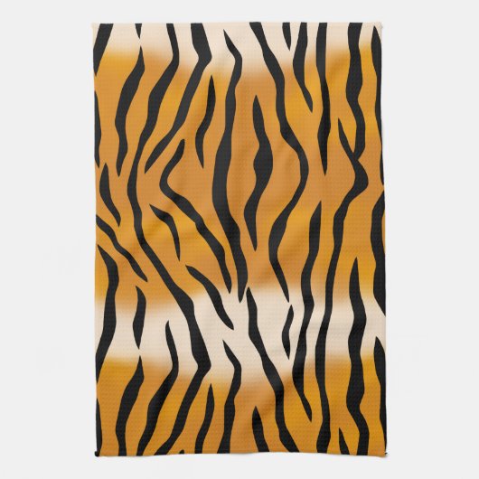Wild Tiger Stripes Pattern Theedoek (Verticaal)