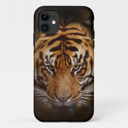 Wild Tiger Wildlife Fine Art Mobile iPhone Case (Achterkant)