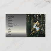 Wild Timber Wolf Carrying Girl Visitekaartje (Voorkant)