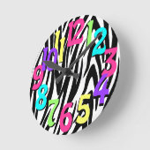 Wild Time Zebra Stripe Ronde Klok (Hoek)