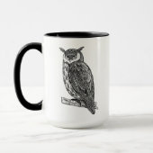 Wild Totem Animal Owl Doodle Mok (Links)