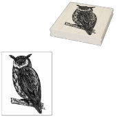 Wild Totem Animal Owl Doodle Rubberstempel (Gestempeld)
