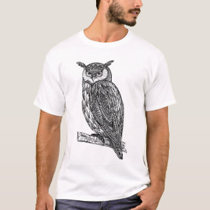 Wild Totem Animal Owl Doodle T-shirt