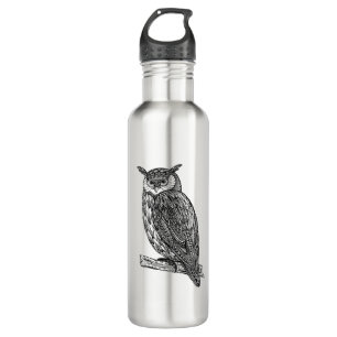 Wild Totem Animal Owl Doodle Waterfles