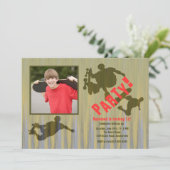 Wild Tricks Photo Skateboard Invitation Kaart (Staand voorkant)
