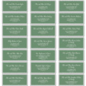 Wild Tropical Green Wedding Guest Adresetiketten Sticker (Voorkant)