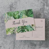 Wild Tropical Palm | Blush Bedankt Briefkaart