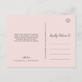Wild Tropical Palm | Blush Bedankt Briefkaart (Achterkant)