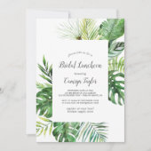 Wild Tropical Palm Bridal Luncheon Kaart (Voorkant)