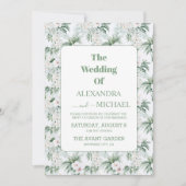 Wild Tropical Palm Casual Wedding Kaart (Voorkant)