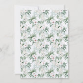 Wild Tropical Palm Casual Wedding Kaart (Achterkant)