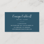 Wild Tropical Palm | Navy Blue Visitekaartje (Achterkant)