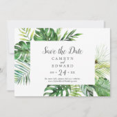 Wild Tropical Palm Save The Date (Voorkant)