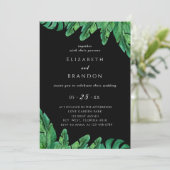 Wild Tropical Palm Wedding Invitation Save The Date (Staand voorkant)