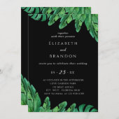 Wild Tropical Palm Wedding Invitation Save The Date (Voorkant / Achterkant)