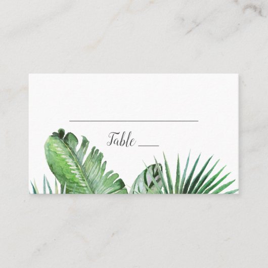 Wild Tropical Palm Wedding Plaatskaartje (Voorkant)