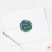 Wild Tropical Palm | Zeeslagzegel voor geometrisch Ronde Sticker (Envelop)