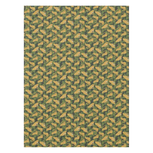 Wild Tropical Safari Leopard Oerwoud Palms Tafelkleed (Voorkant)