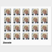 Wild Trump Hair Vierkante Sticker (Vel)