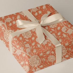 Wild Tulips Peach Background William Morris Cadeaupapier