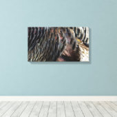 Wild Turkey Feathers I Abstract Natuur Design Canvas Afdruk (Insitu (Houten vloer))