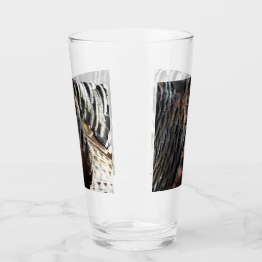 Wild Turkey Feathers I Abstract Natuur Design Glas (Links)