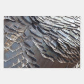Wild Turkey Feathers I Abstract Natuur Design Inpakpapier Vel (Voorkant 2)