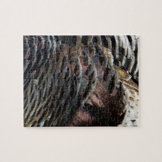 Wild Turkey Feathers I Abstract Natuur Design Legpuzzel (Horizontaal)